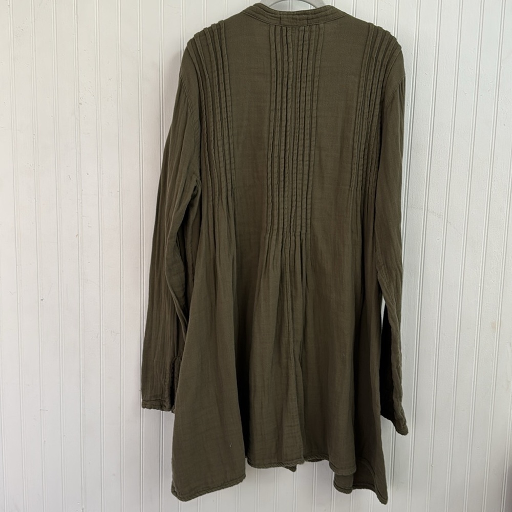 FREE PEOPLE X CP SHADES YOKO TUNIC /DRESS 
SIZE LARGE  OLIVE/ POPULAR / SOLD OUT - Picture 2 of 7
